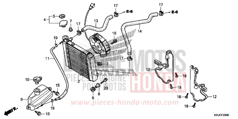 RADIATEUR de S-wing ABS PEARL NIGHTSTAR BLACK (NHA84) 2012